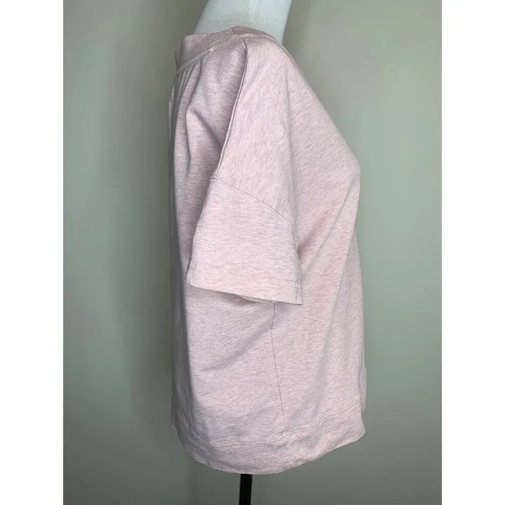 Pact Pale Pink V Neck Cotton T Shirt Sz XS / S95% Organic Cotton 5% Elastane - Picture 4 of 10